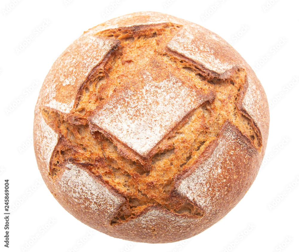 fresh rye bread on a white background fresh rye bread on a white background