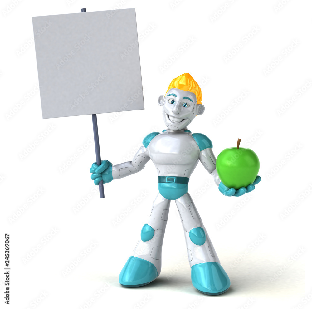 Naklejka premium Robot - 3D Illustration