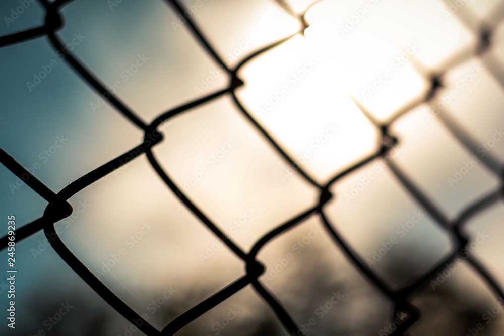 Fototapeta premium chain link fence