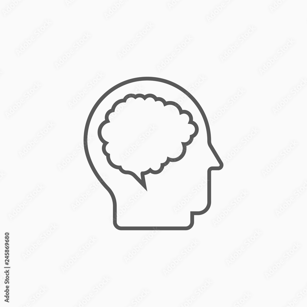 brain icon, head vector brain icon, head vector