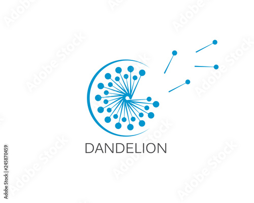 Fototapeta Naklejka Na Ścianę i Meble -  Illustration of concept dandelion. Vector logo