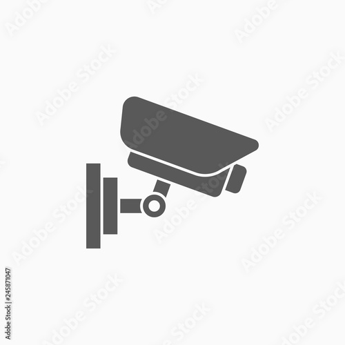 security camera icon, CCTV vector