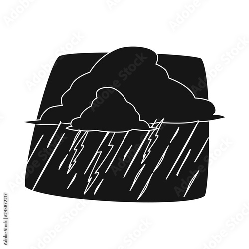 Vector design of weather and climate sign. Set of weather and cloud stock symbol for web.