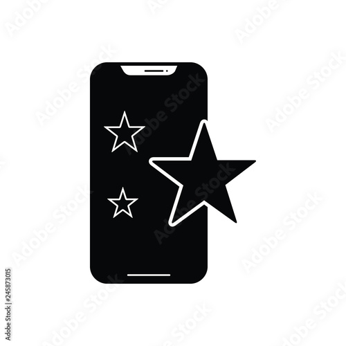 Black solid icon for favorites 