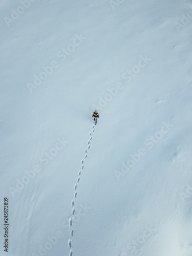 Young traveler girl walking...