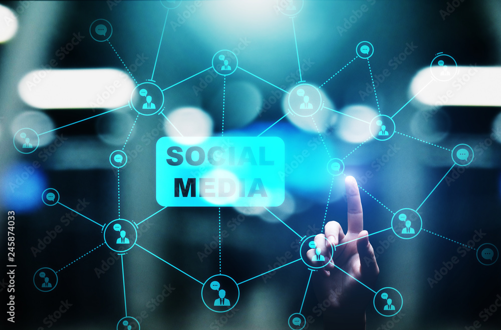 Social media, SMM, Marketing strategy and advertising concept on virtual screen. Social media, SMM, Marketing strategy and advertising concept on virtual screen.