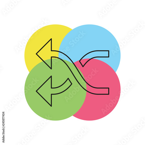 shuffling vector icon