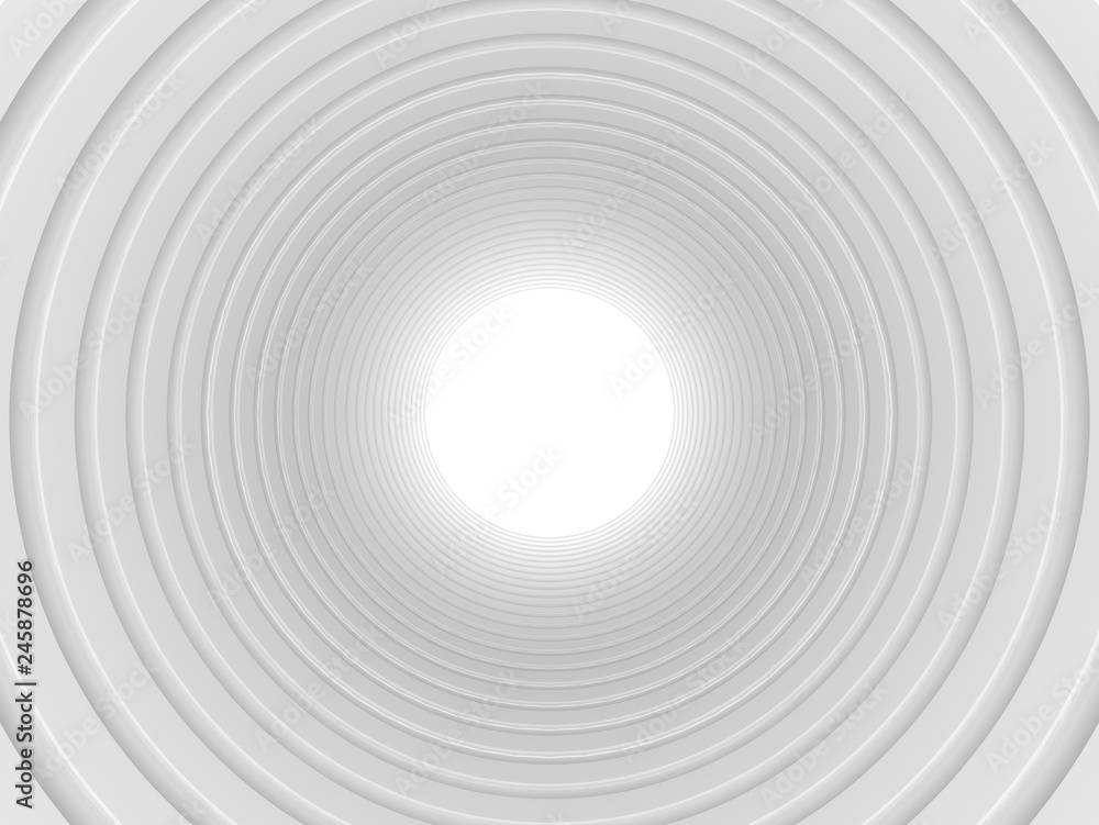 Abstract of white circle space ,Perspective of future architecture building.Futuristic idea design, 3D rendering. Abstract of white circle space ,Perspective of future architecture building.Futuristic idea design, 3D rendering.
