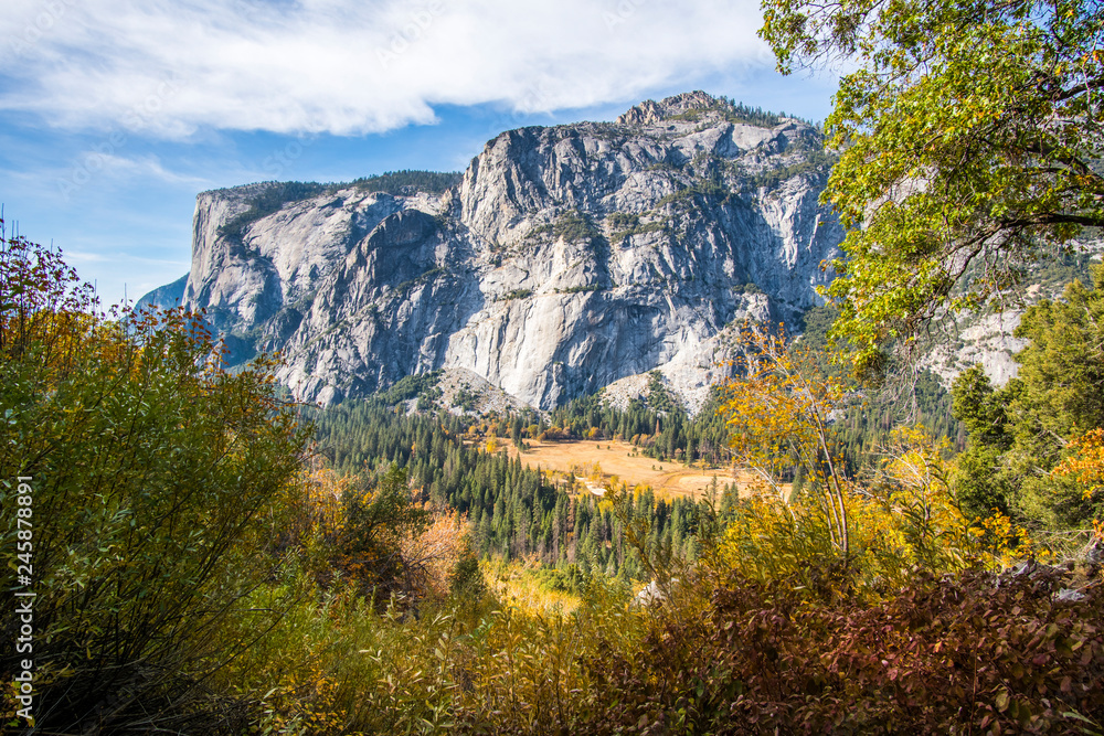 Scenic landscape of Yosemite Granite Cliff
