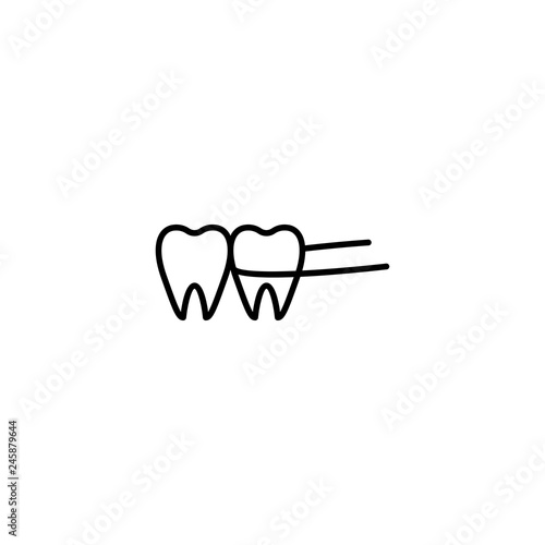 dental floss icon vector illustration