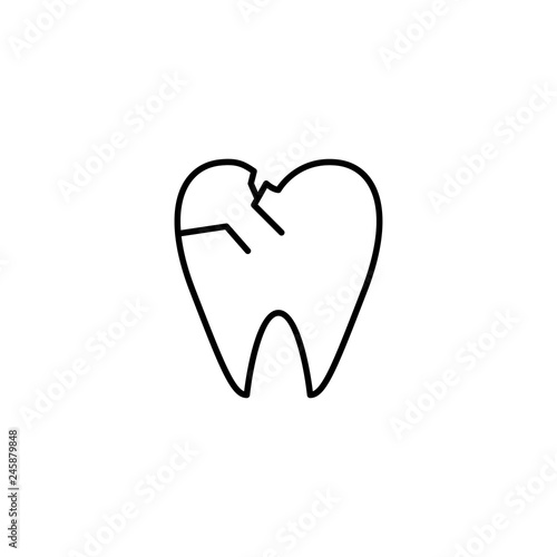 tooth decay icon vector illustration