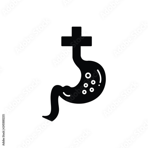 Black solid icon for gastroenterology 