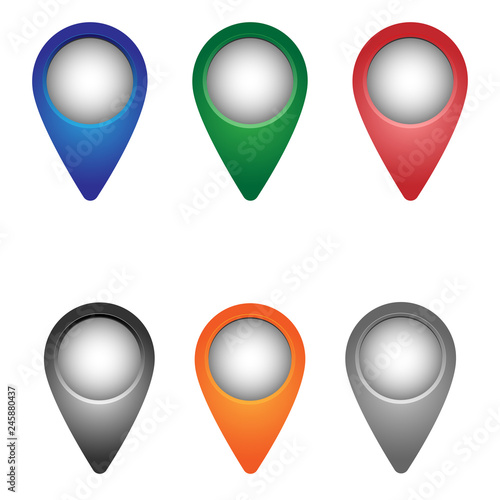 Free Download Set of colorful map pointers - GFXLoad