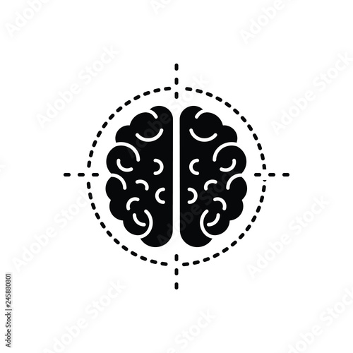 Black solid icon for neurosurgery 