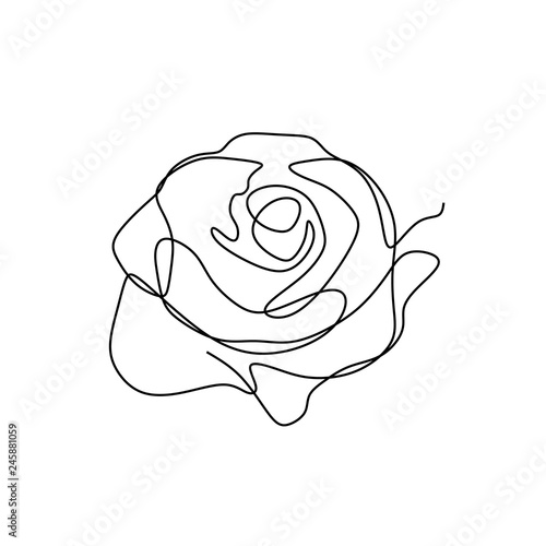 Flower continuous one line ...