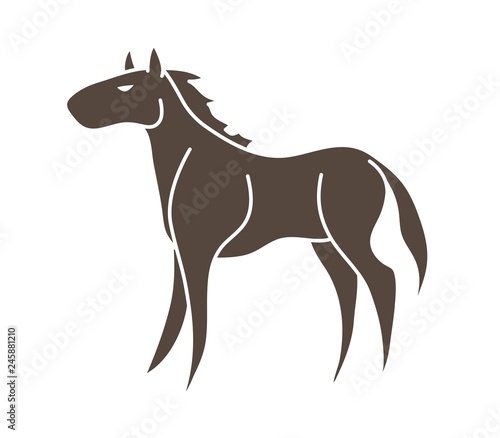 Horse cartoon icon graphic vector