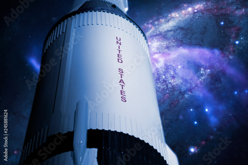 Cuadro en lienzo usa rocket spacecraft in outer space