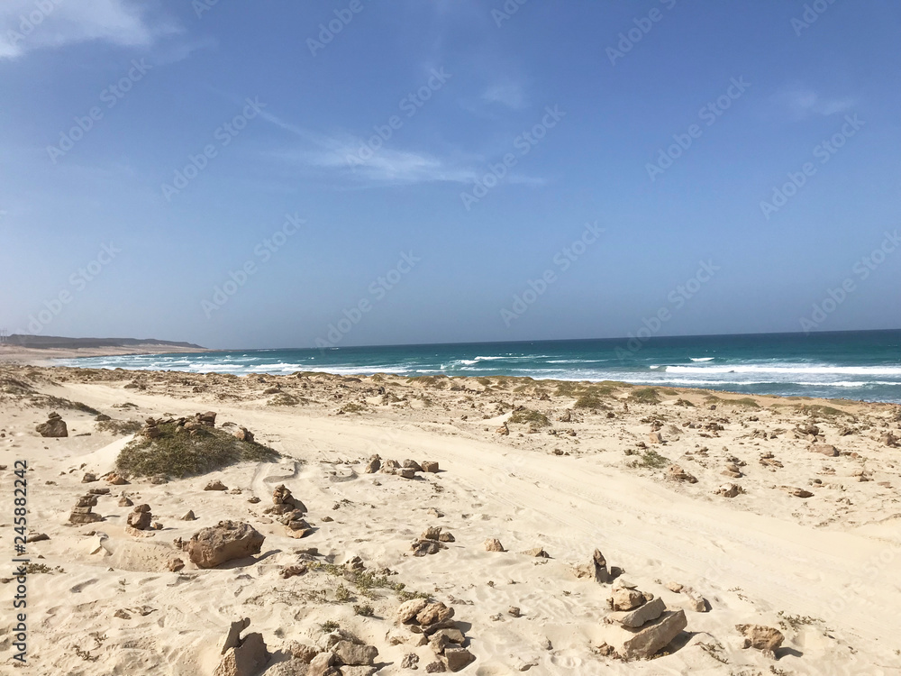 Strand in Boa Vista, Kap Verden Strand in Boa Vista, Kap Verden