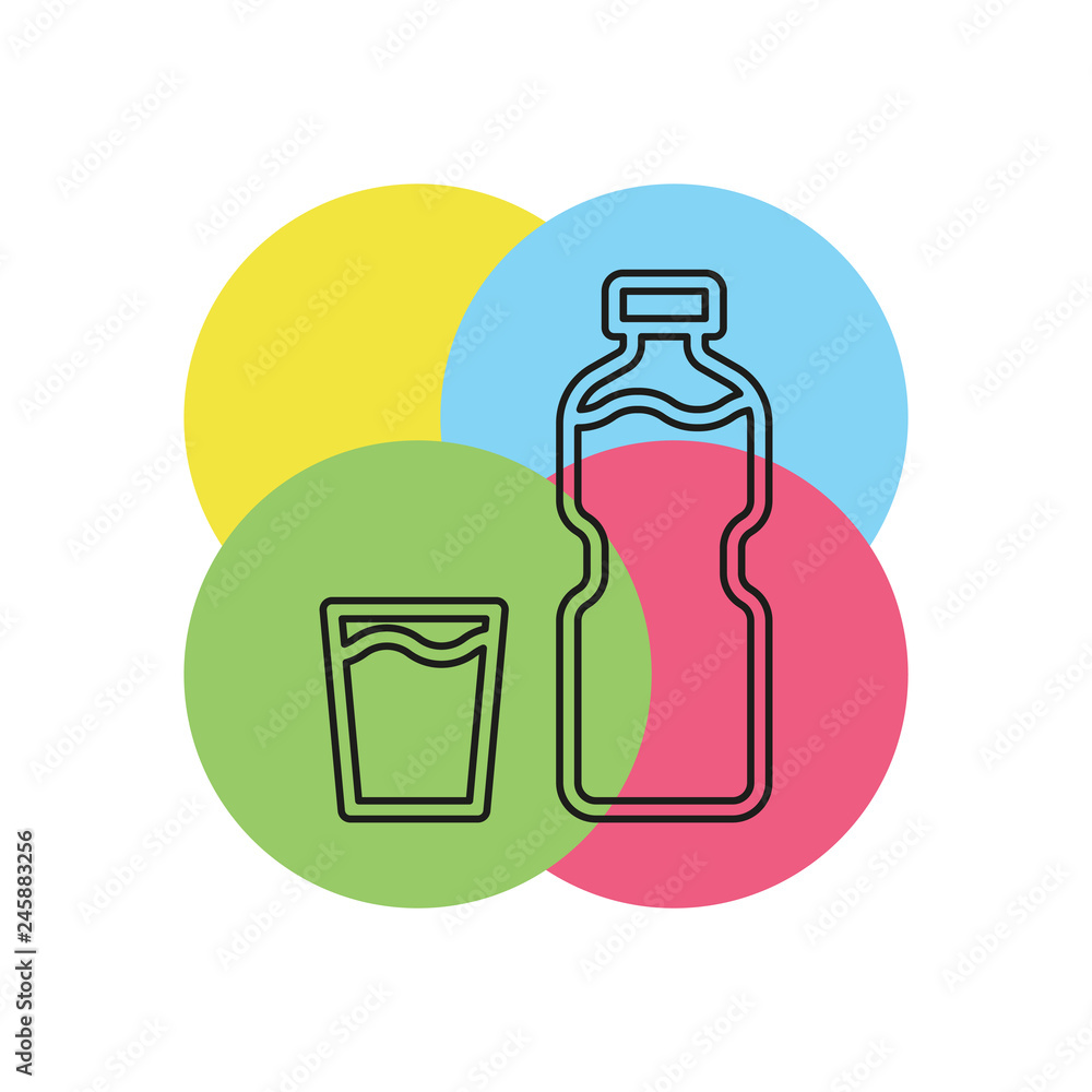 vector plastic water bottle, drink container vector plastic water bottle, drink container
