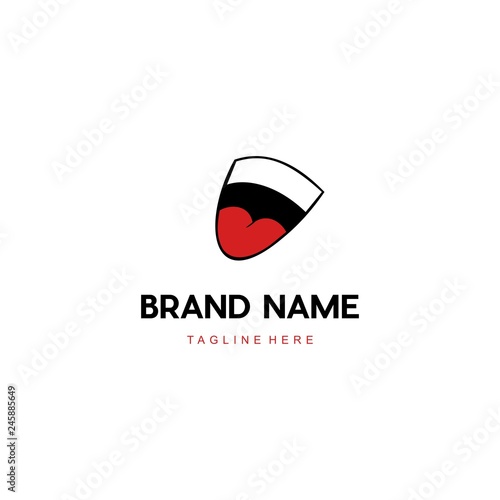Mouth Laugh Joke Illustration Icon Logo Design Template