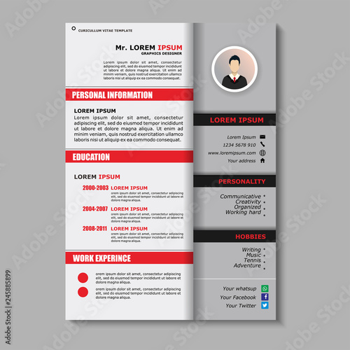 Curriculum vitae template design