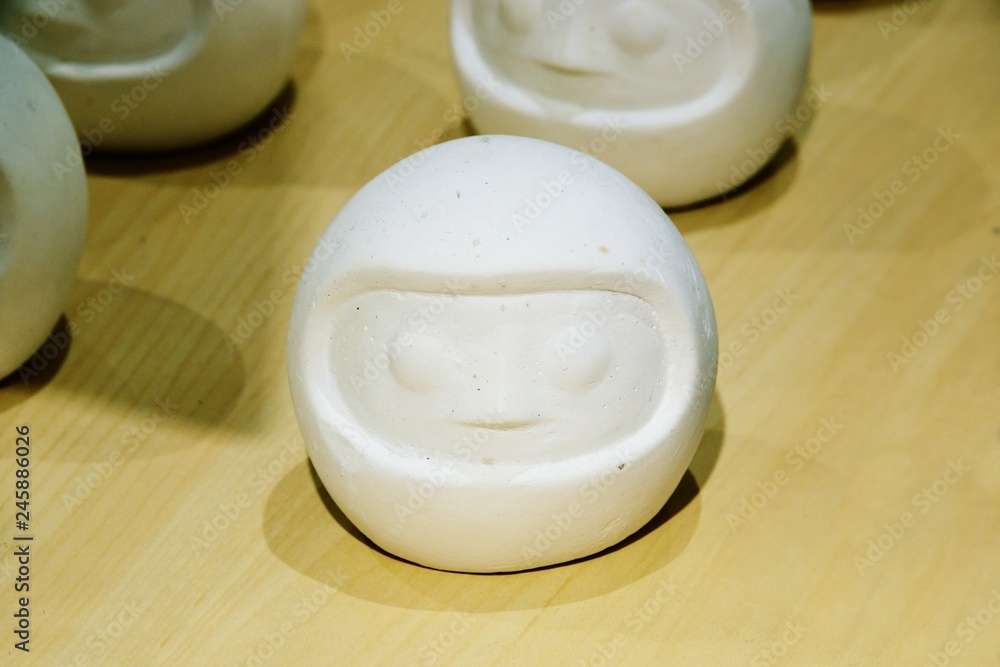 Plaster Daruma doll japanese symbolise Plaster Daruma doll japanese symbolise