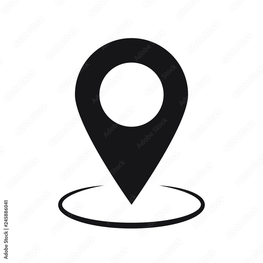 Maps pin. Location map icon.