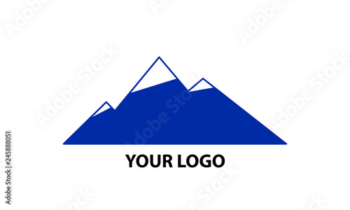 illustration of a mountain image logo with 3 peaks