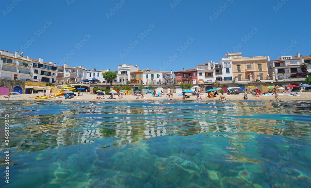 Fototapeta premium Calella de Palafrugell Spain summer vacation beach