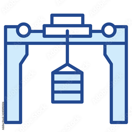 Containerkran, Kran, Vector Icon Illustration photo