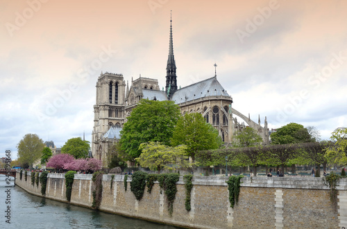 The Metropolitan Cathedral of Our Lady also known as Notre-Dame Cathedral or simply Notre-Dame, is the main Catholic place of worship in Paris. France © Dan74