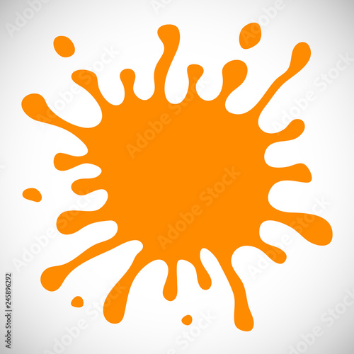 Orange Hand Drawn Paint Splash