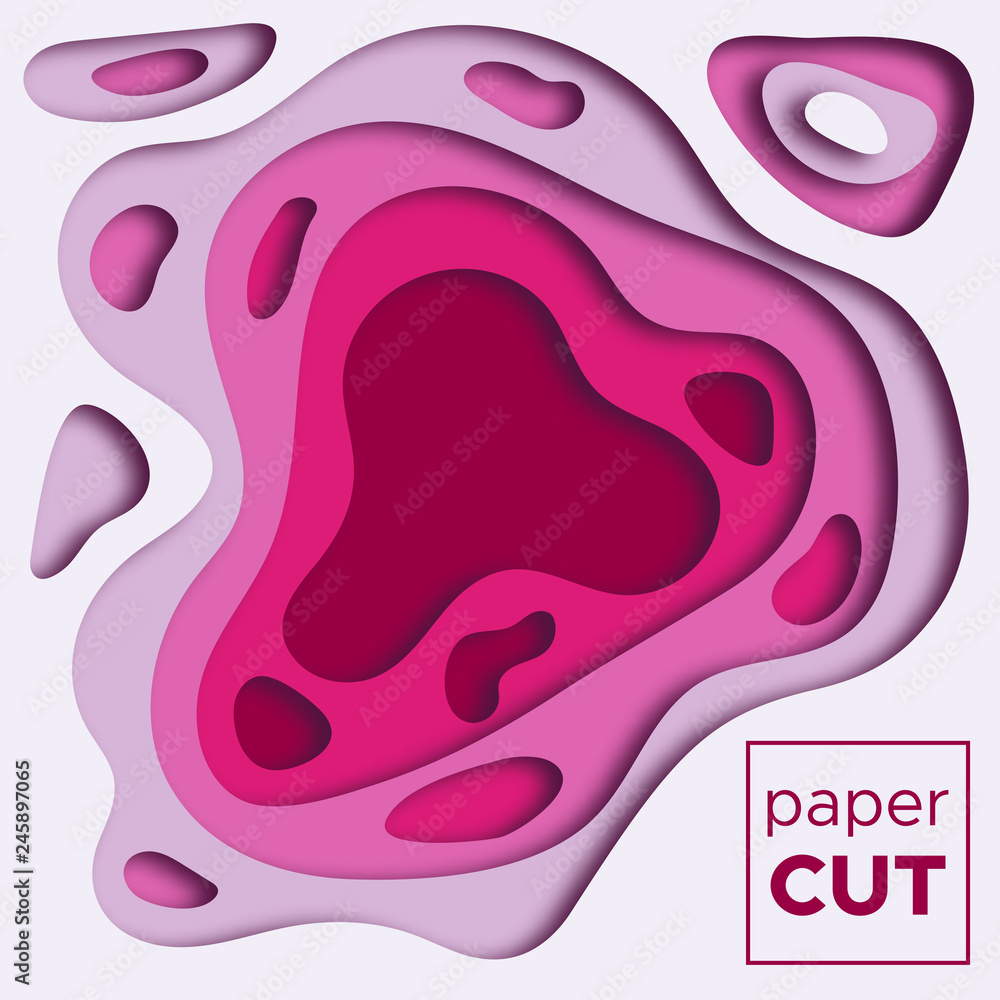 Background with Paper Cut shapes Background with Paper Cut shapes