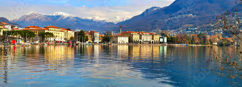 Panorama view of Lugano, Switzerland photo