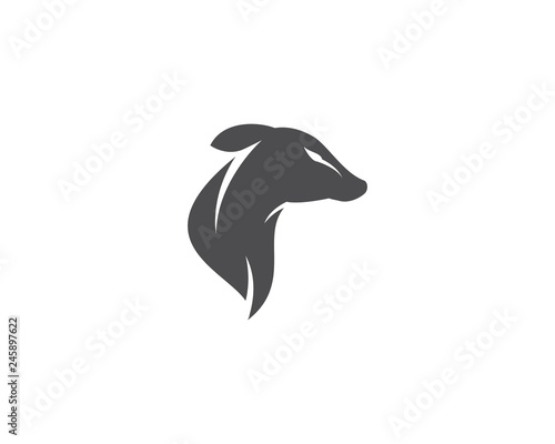 Cow logo vector