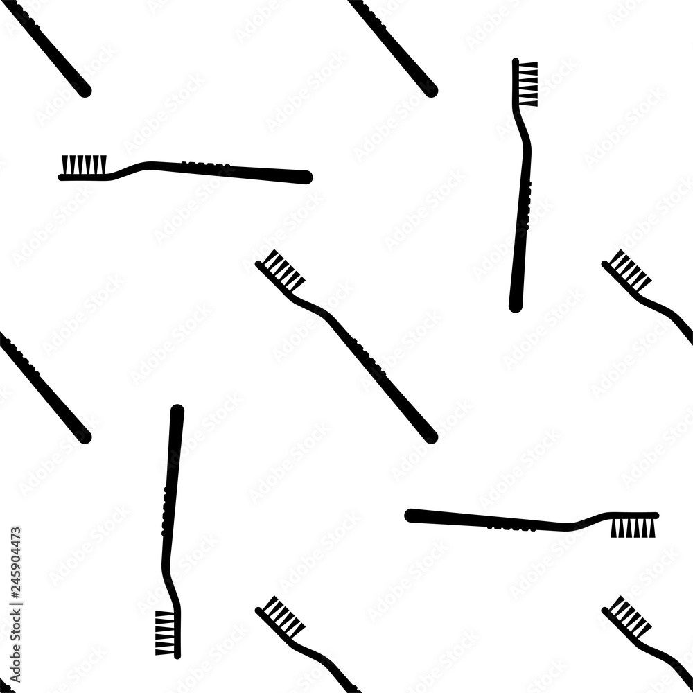 Fototapeta premium Toothbrush Icon Seamless Pattern, Toothbrush