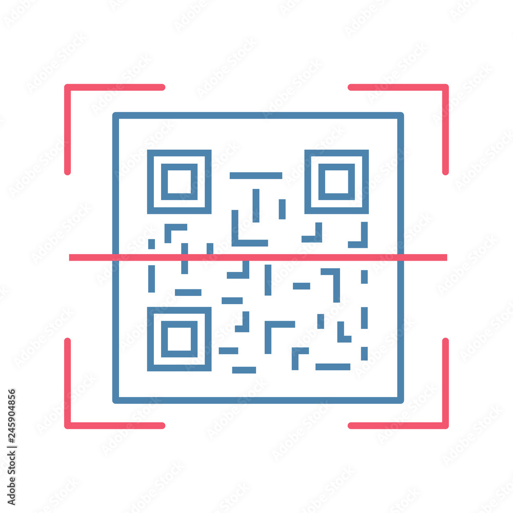 QR code scanning color icon