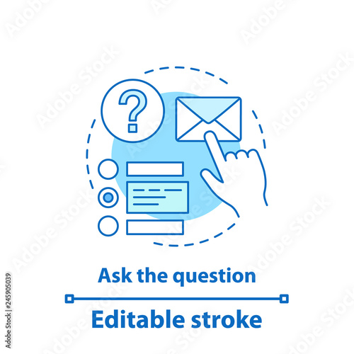 Ask question concept icon