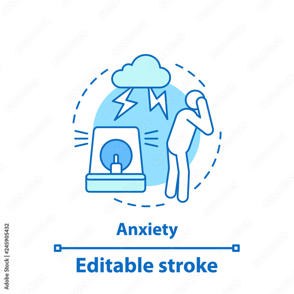 Anxiety concept icon Anxiety concept icon