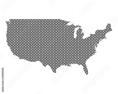 Karte der USA in rechten Maschen