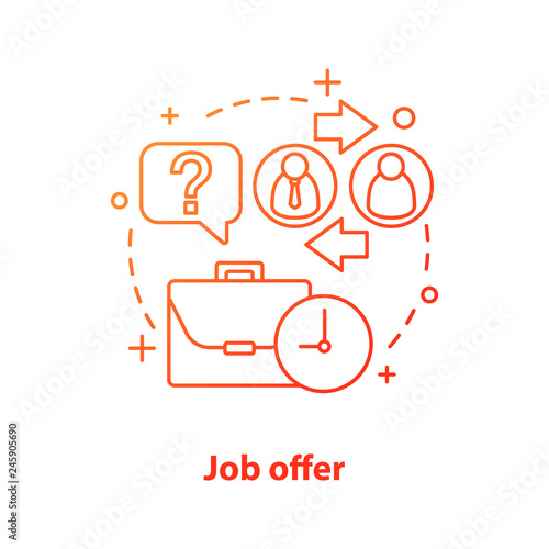Job offer concept icon