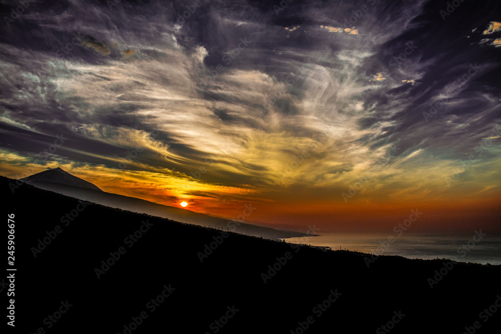 Fototapeta premium Sunset on Tenerife North