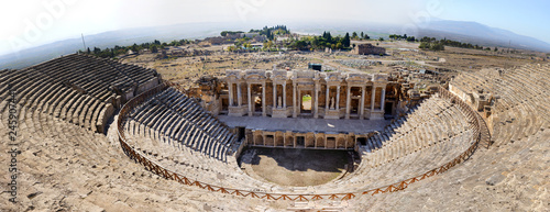 Antique amphitheater in Hierapolis, Turkey.