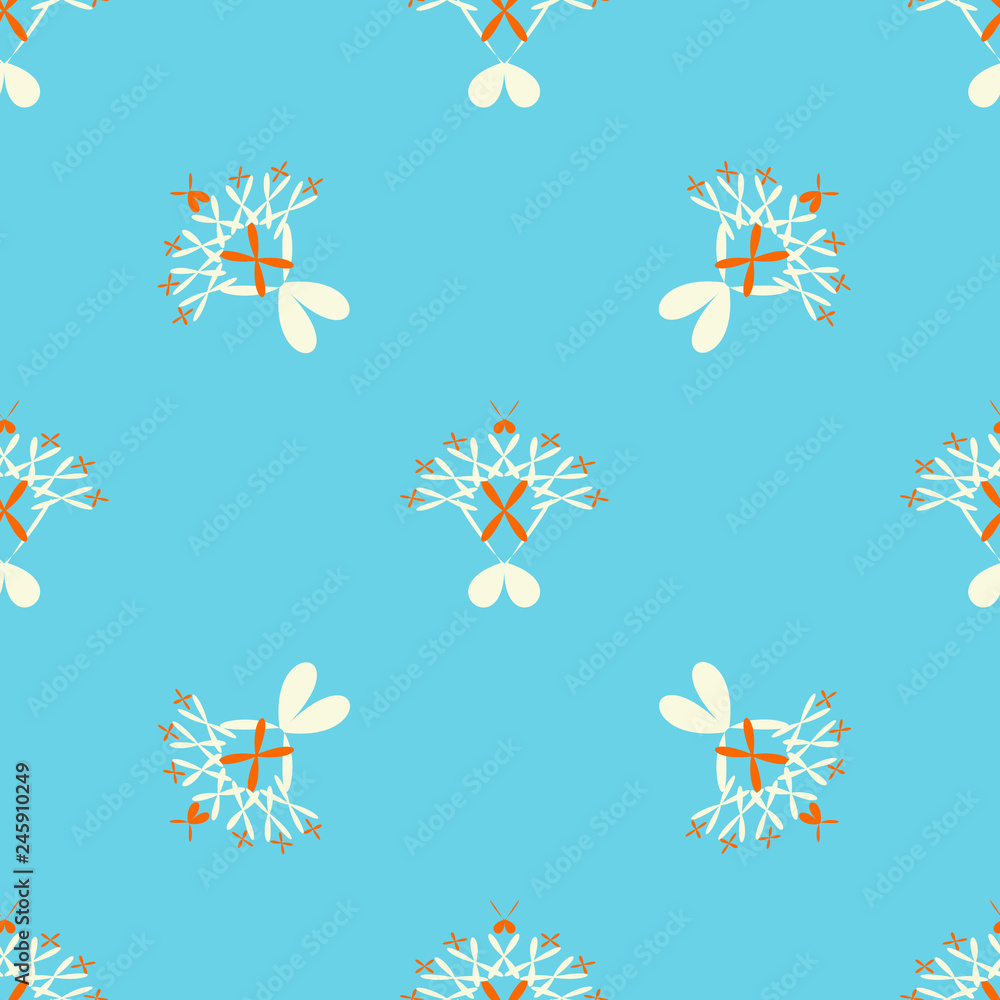 Abstract vector pattern illustration. Seamless ornament, textile background
