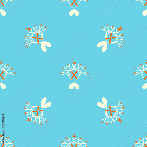 Abstract vector pattern illustration. Seamless ornament, textile background