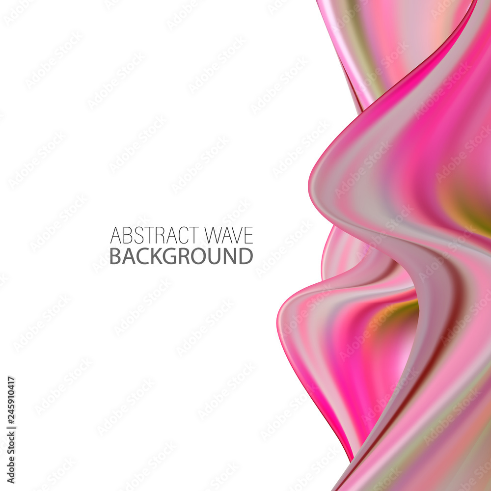Naklejka premium Vector abstract pink waves background Modern acrylic wave background.