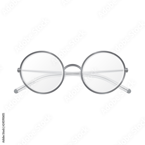 Isolated object of glasses and frame symbol. Collection of glasses and accessory stock vector illustration.