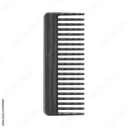 Isolated object of brush and hair symbol. Collection of brush and hairbrush vector icon for stock.