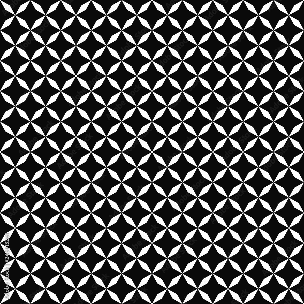 Vector seamless pattern. Geometric texture. Black-and-white background. Monochrome design. Vector EPS 10