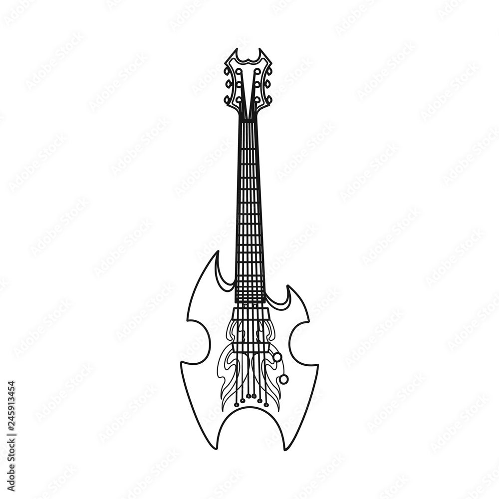 Naklejka premium Vector illustration of music and tune logo. Collection of music and tool stock vector illustration.